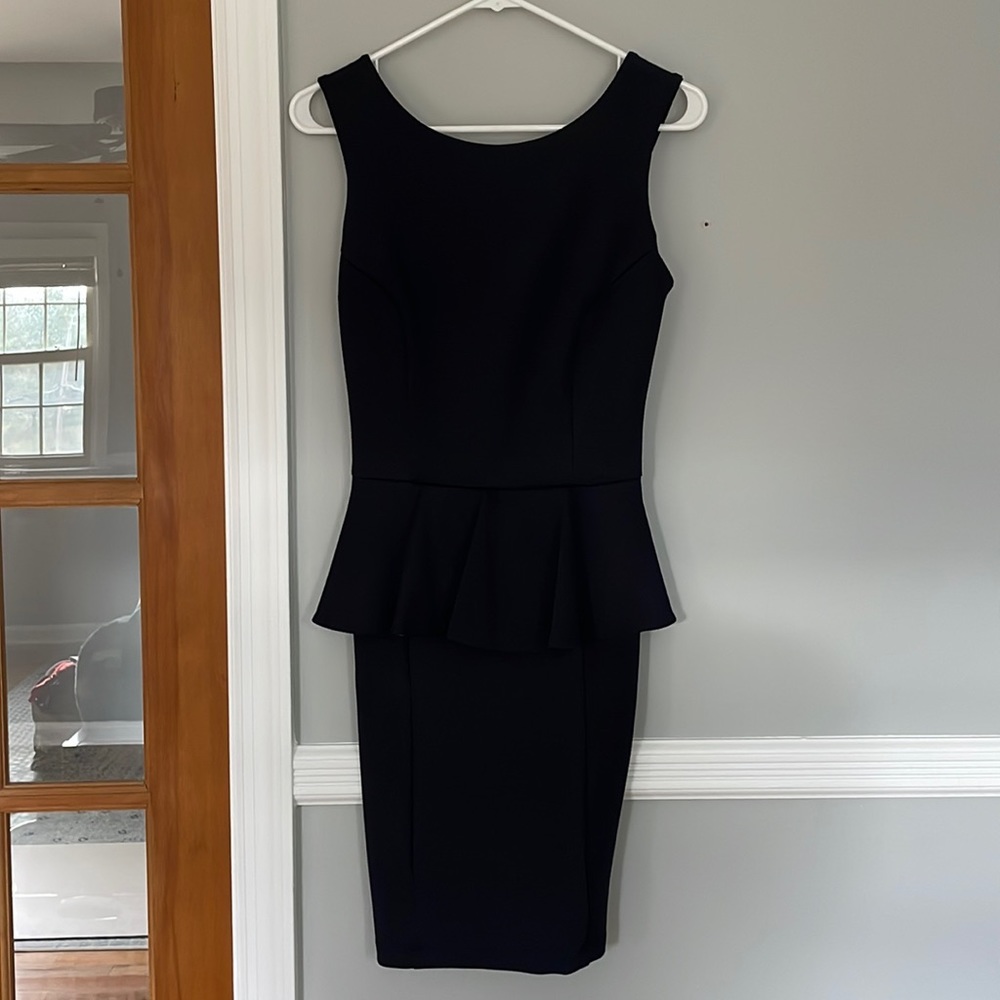 Topshop V-Back Bodycon Peplum Dress